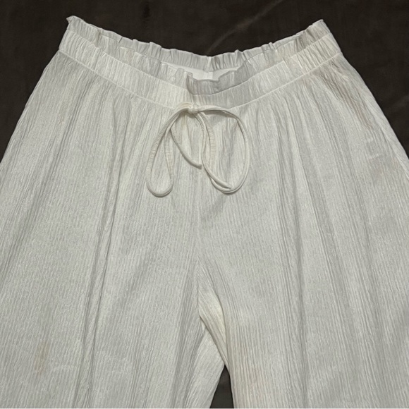 Shein Plus Paperbag Drawstring Waist Wide Leg Cover Up Pants - Picture 6 of 11